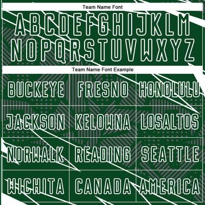 Custom Green White Lines Sports Sublimation Soccer Uniform Jersey