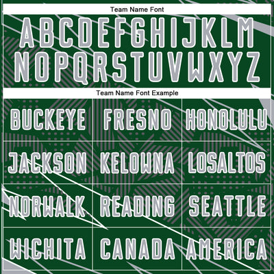 Custom Green Gray-White Lines Sports Sublimation Soccer Uniform Jersey