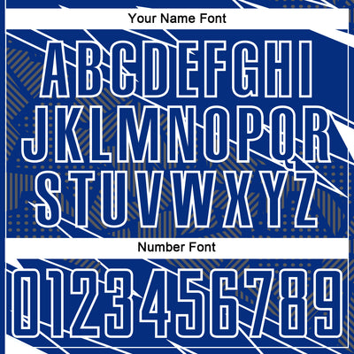 Custom Royal White Lines Sports Sublimation Soccer Uniform Jersey