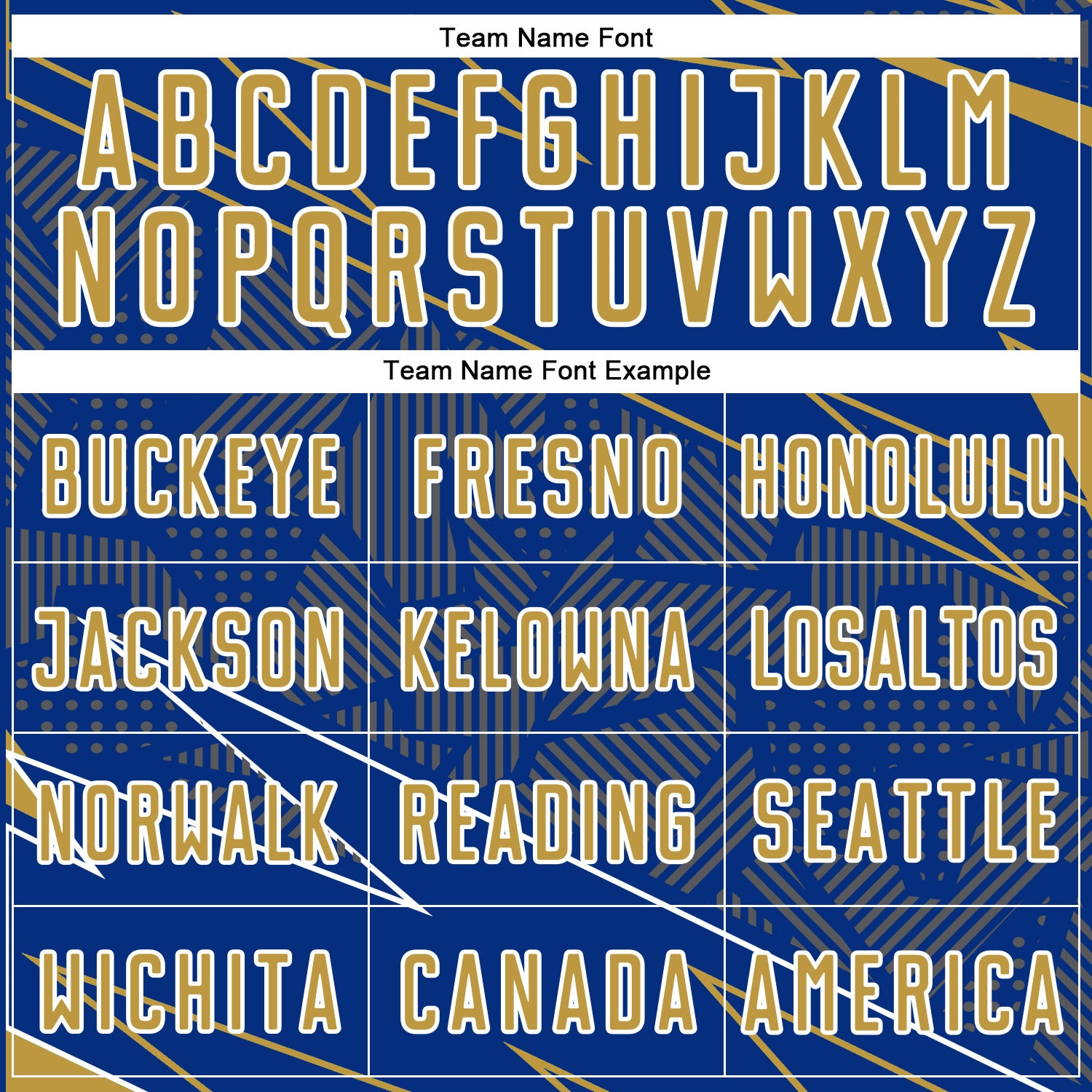 Custom Royal Old Gold-White Lines Sports Sublimation Soccer Uniform Jersey