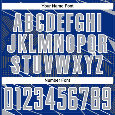 Custom Royal Gray-White Lines Sports Sublimation Soccer Uniform Jersey