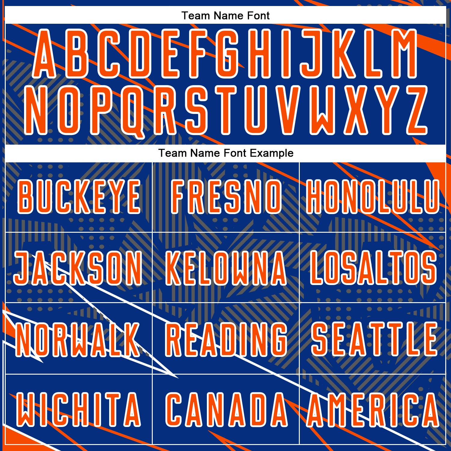 Custom Royal Orange-White Lines Sports Sublimation Soccer Uniform Jersey