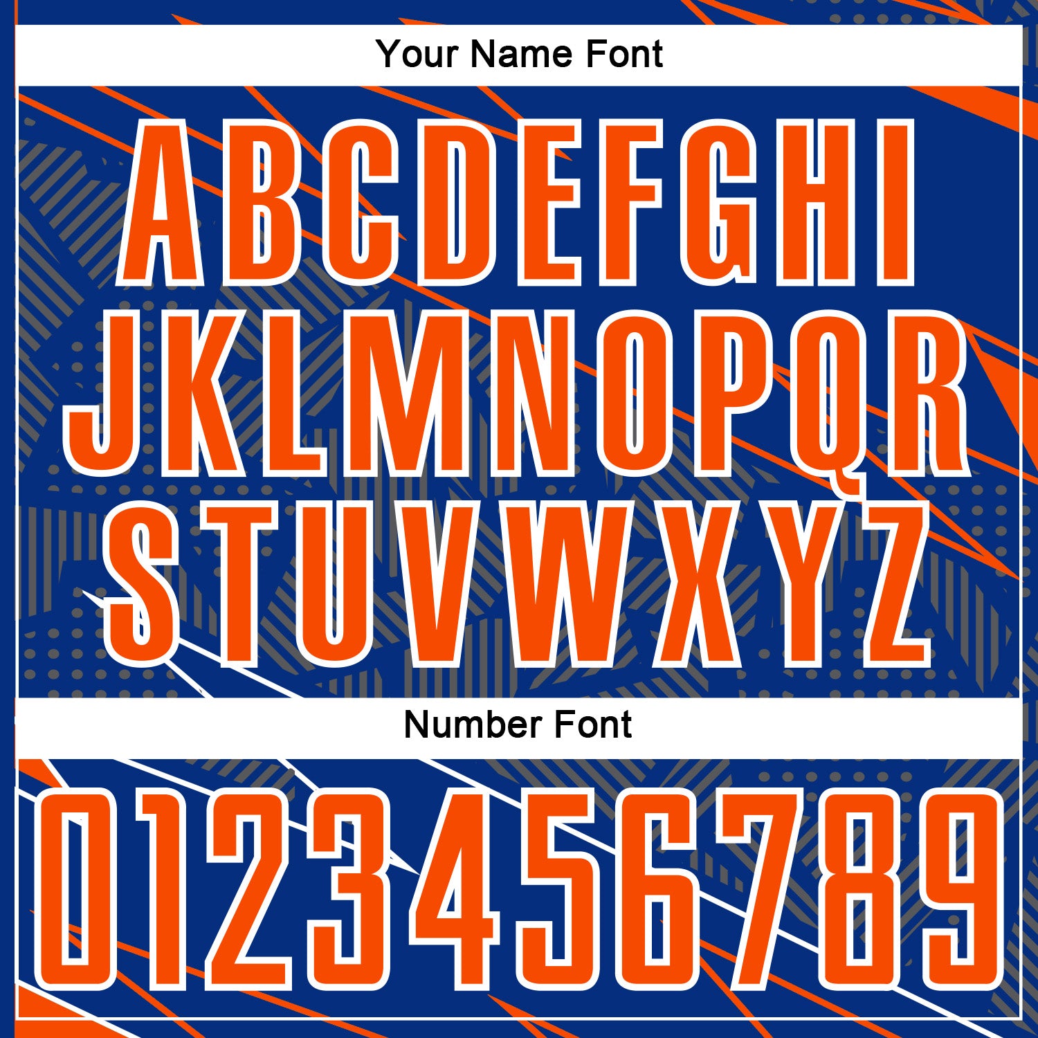 Custom Royal Orange-White Lines Sports Sublimation Soccer Uniform Jersey