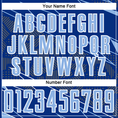 Custom Royal Light Blue-White Lines Sports Sublimation Soccer Uniform Jersey