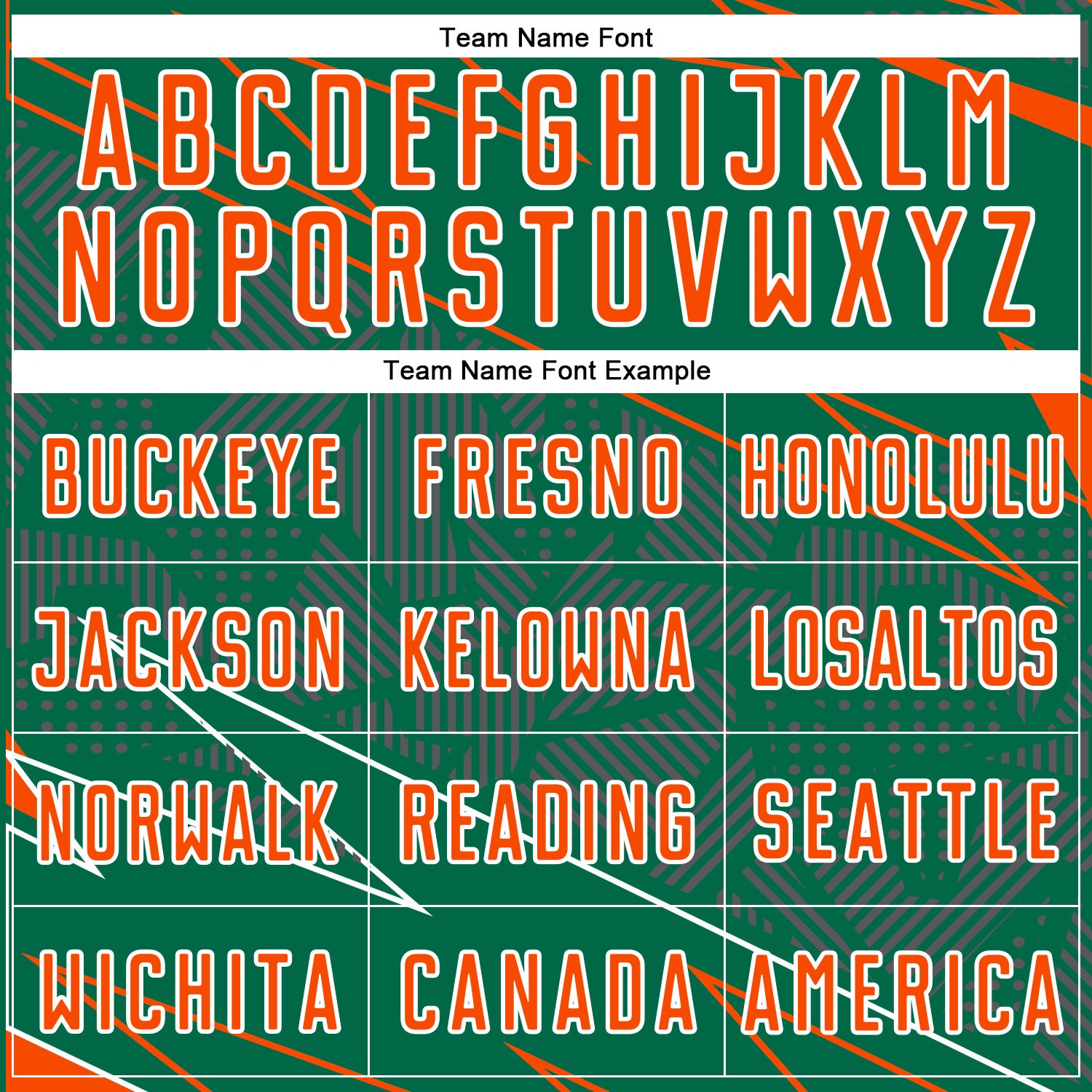 Custom Kelly Green Orange-White Lines Sports Sublimation Soccer Uniform Jersey