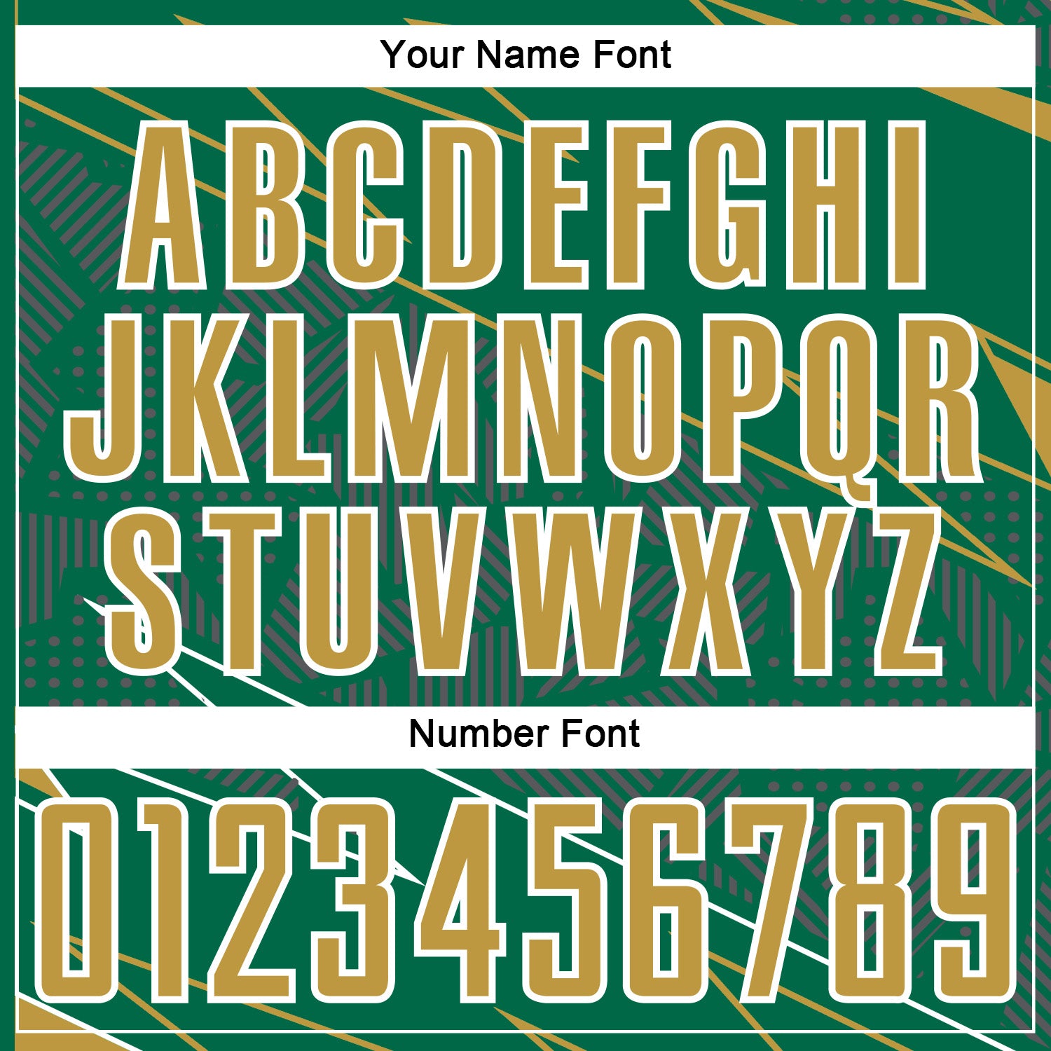 Custom Kelly Green Old Gold-White Lines Sports Sublimation Soccer Uniform Jersey