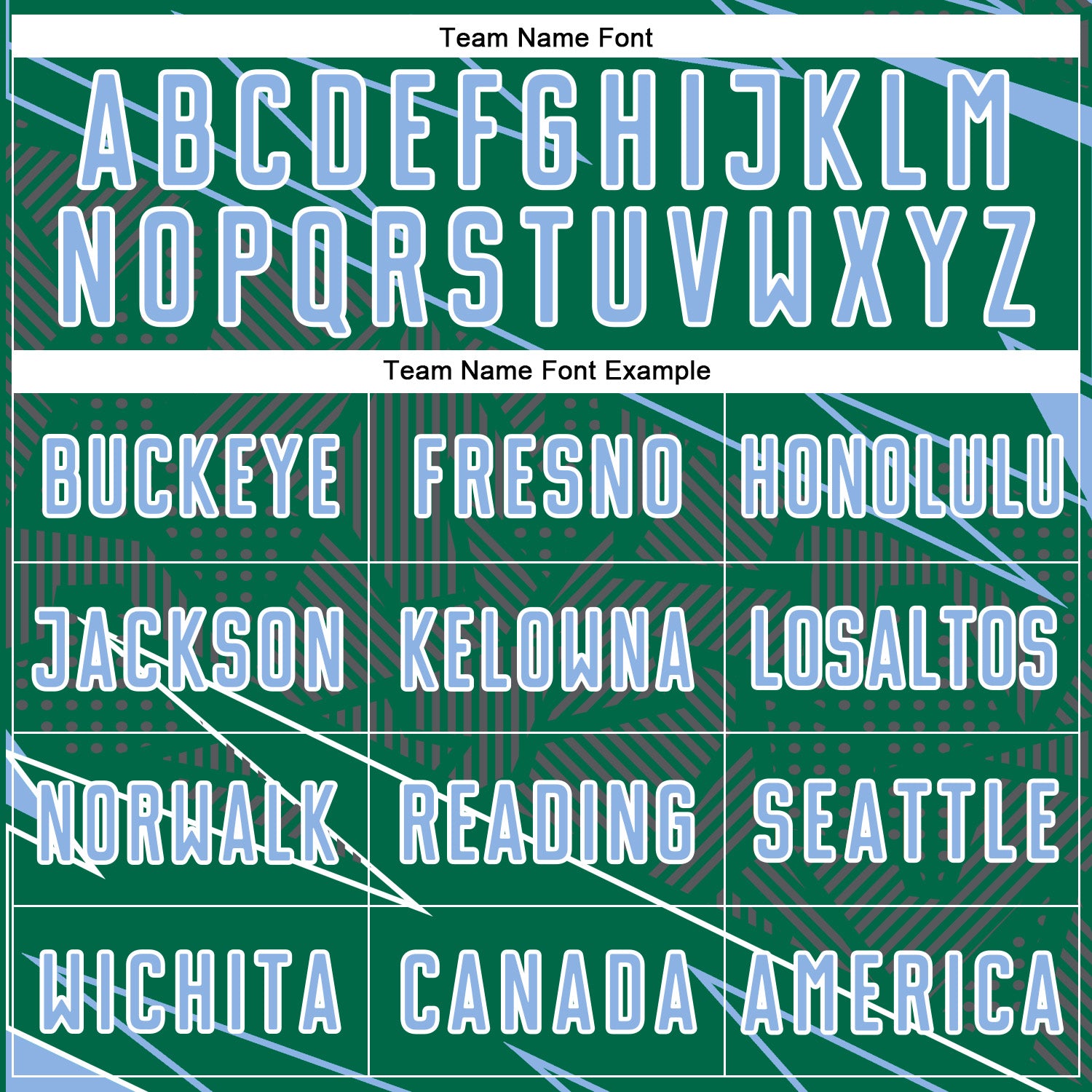 Custom Kelly Green Light Blue-White Lines Sports Sublimation Soccer Uniform Jersey