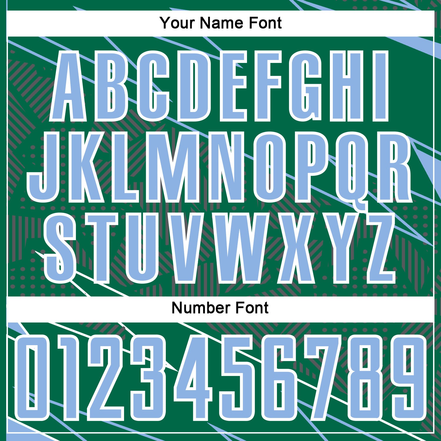 Custom Kelly Green Light Blue-White Lines Sports Sublimation Soccer Uniform Jersey