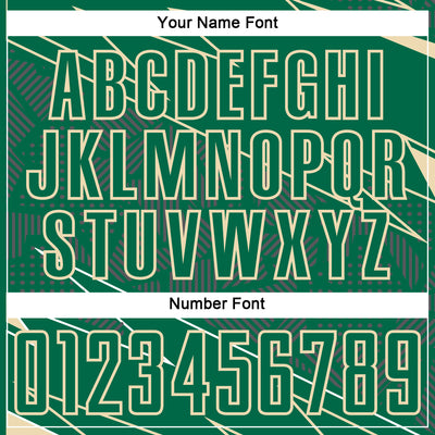 Custom Kelly Green Cream Lines Sports Sublimation Soccer Uniform Jersey