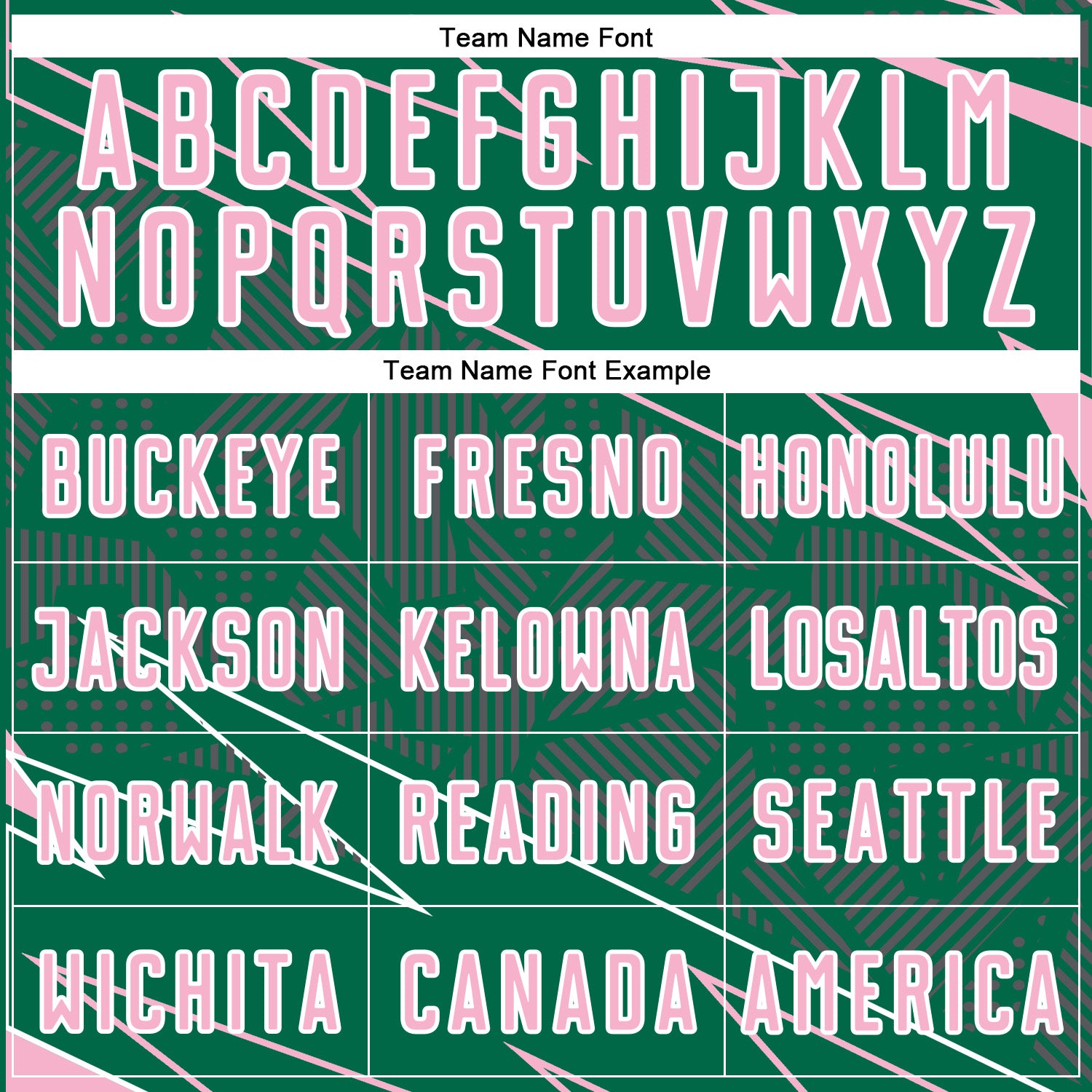 Custom Kelly Green Light Pink-White Lines Sports Sublimation Soccer Uniform Jersey