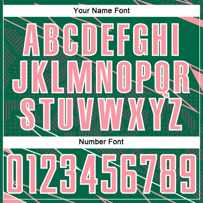 Custom Kelly Green Medium Pink-White Lines Sports Sublimation Soccer Uniform Jersey