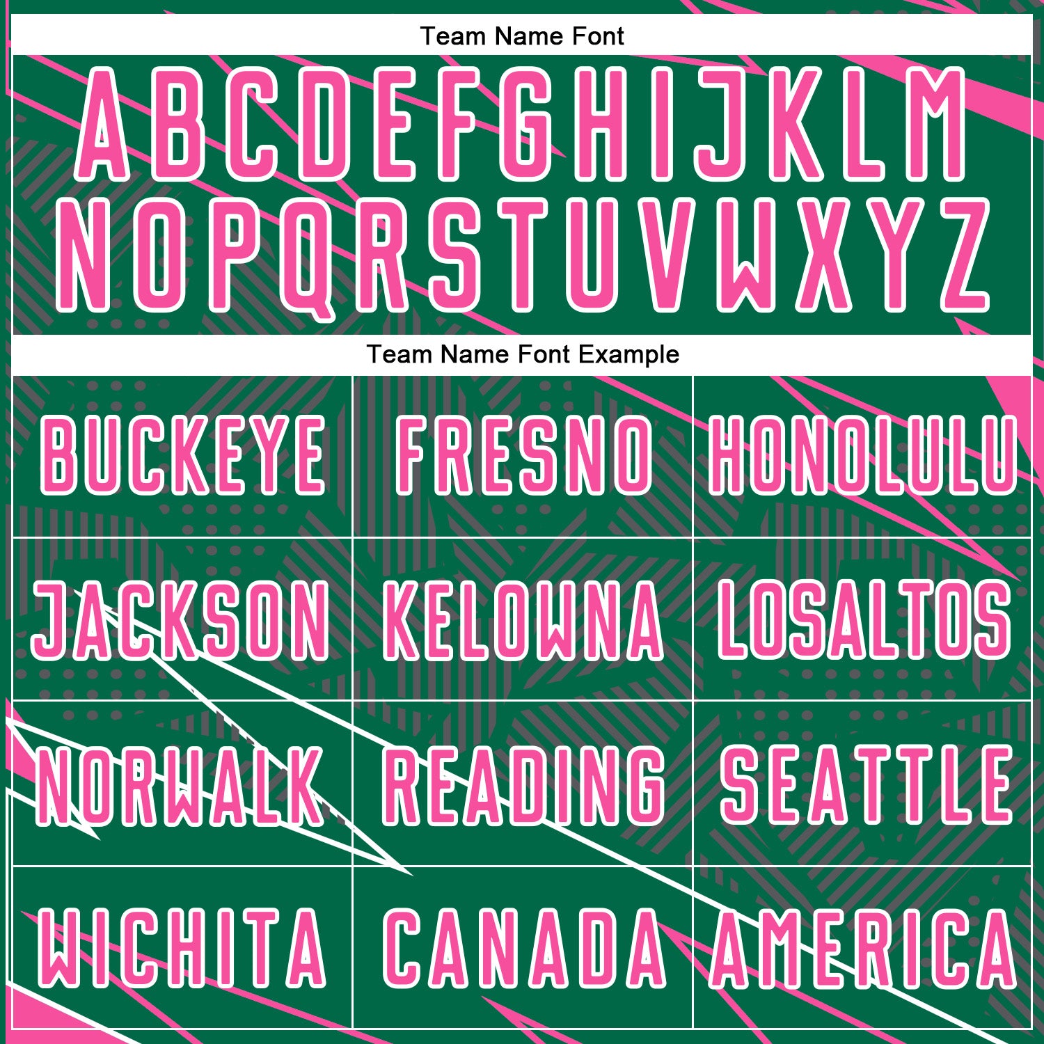 Custom Kelly Green Pink-White Lines Sports Sublimation Soccer Uniform Jersey