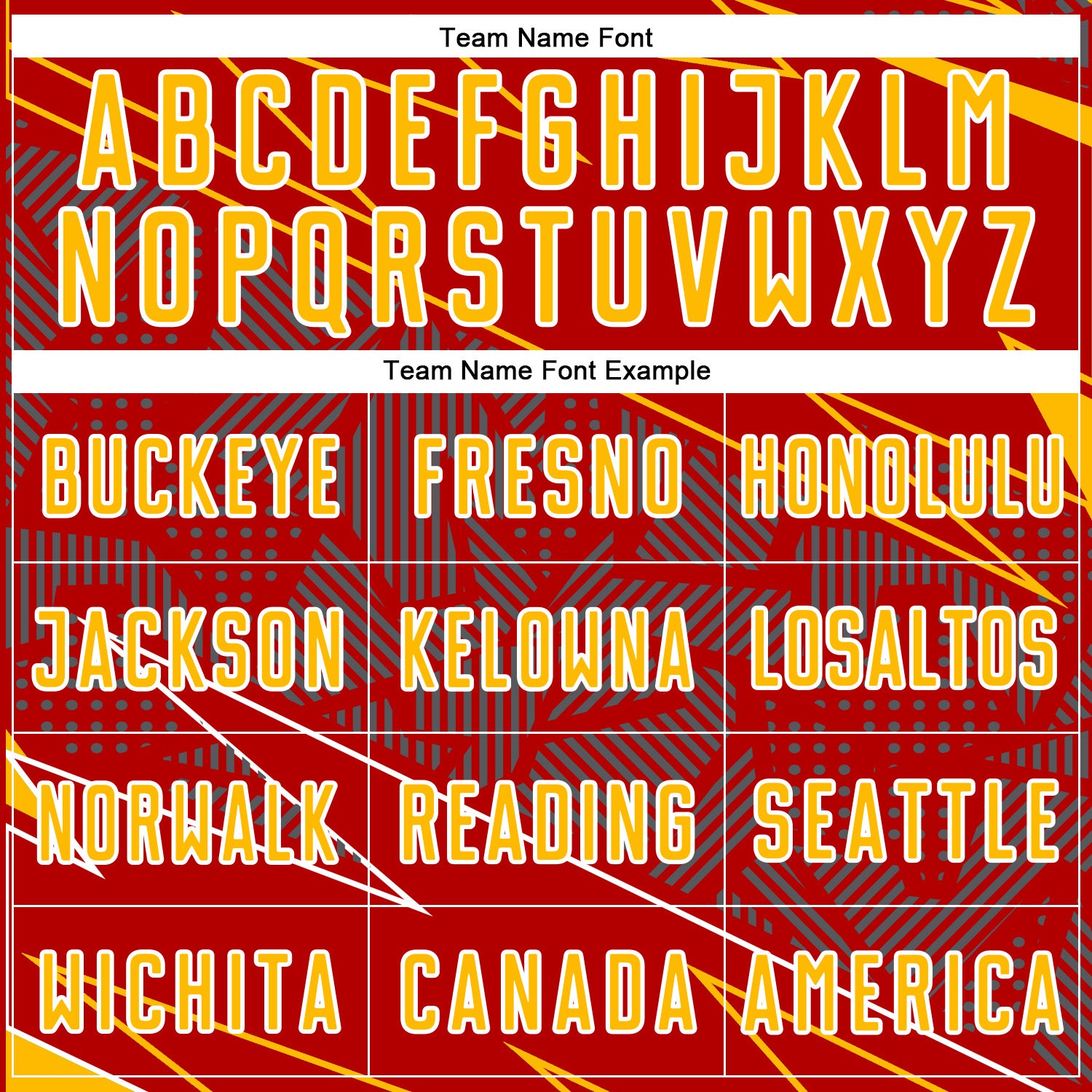 Custom Red Gold-White Lines Sports Sublimation Soccer Uniform Jersey