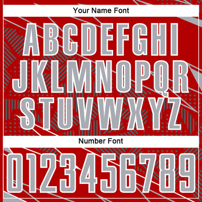 Custom Red Gray-White Lines Sports Sublimation Soccer Uniform Jersey