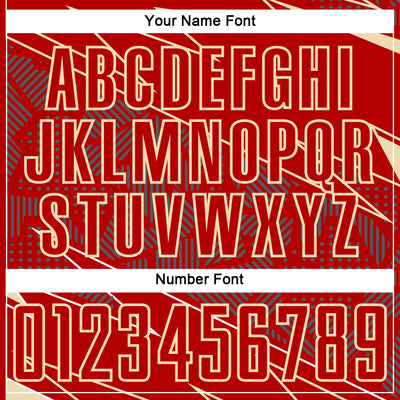 Custom Red Cream Lines Sports Sublimation Soccer Uniform Jersey