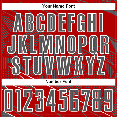 Custom Red Steel Gray-White Lines Sports Sublimation Soccer Uniform Jersey