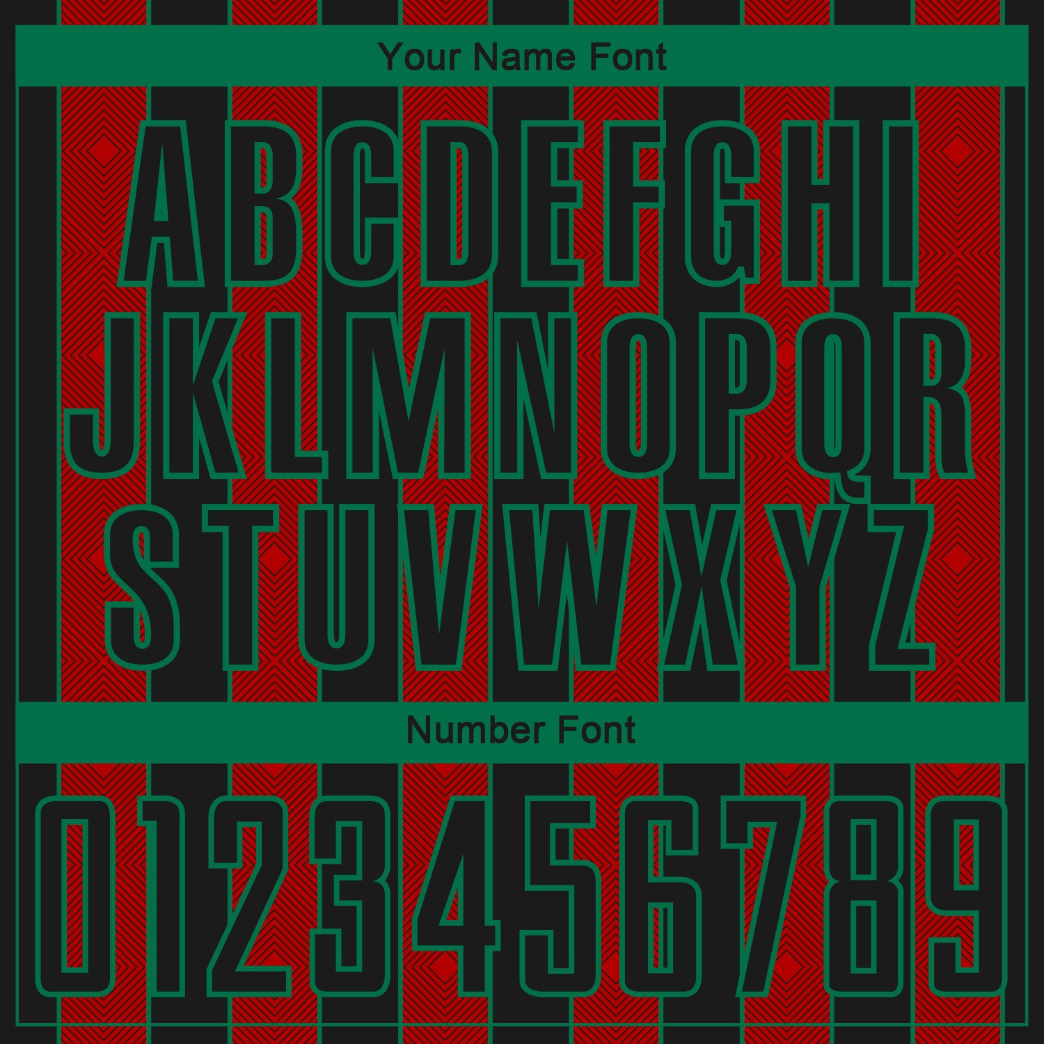 Custom Black Red-Kelly Green Pinstripe Line Sports Sublimation Soccer Uniform Jersey