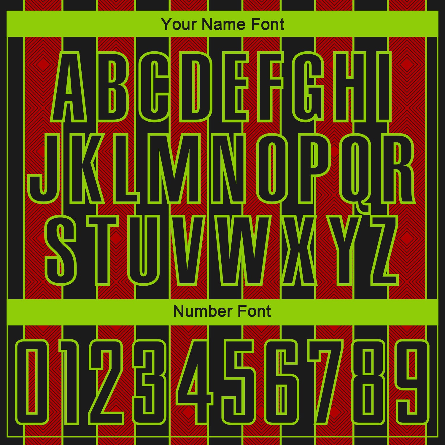 Custom Black Red-Neon Green Pinstripe Line Sports Sublimation Soccer Uniform Jersey