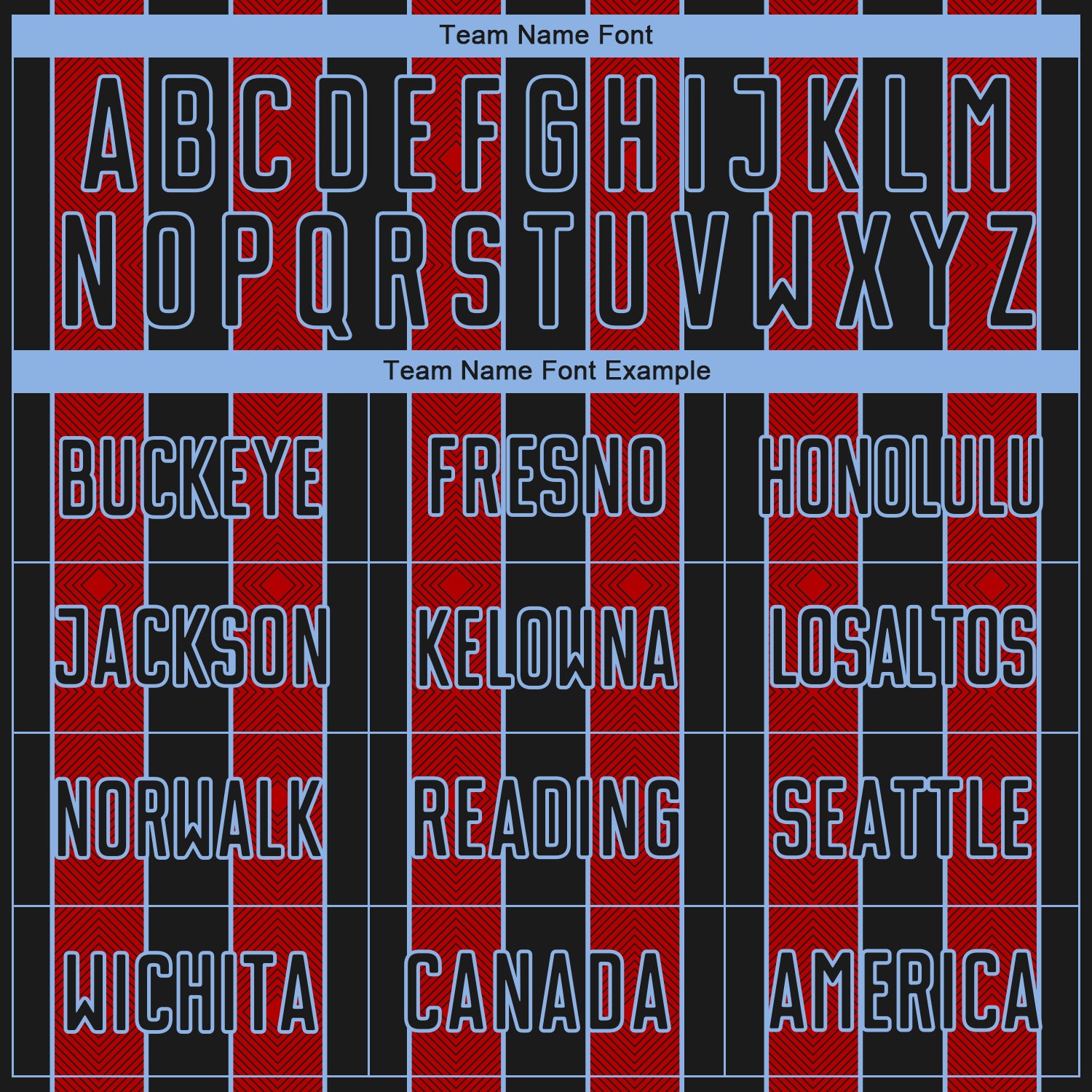 Custom Black Red-Light Blue Pinstripe Line Sports Sublimation Soccer Uniform Jersey