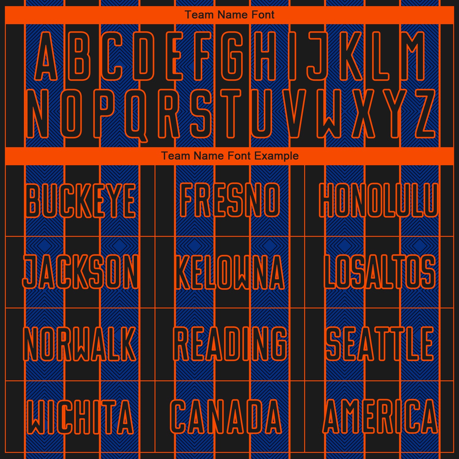 Custom Black Royal-Orange Pinstripe Line Sports Sublimation Soccer Uniform Jersey