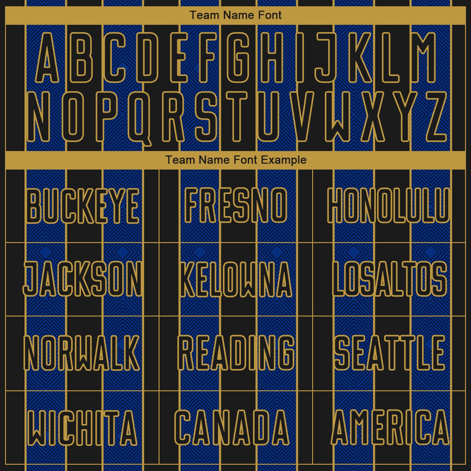 Custom Black Royal-Old Gold Pinstripe Line Sports Sublimation Soccer Uniform Jersey