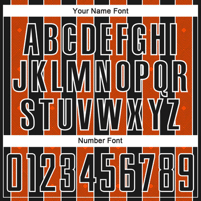 Custom Black Orange-White Pinstripe Line Sports Sublimation Soccer Uniform Jersey