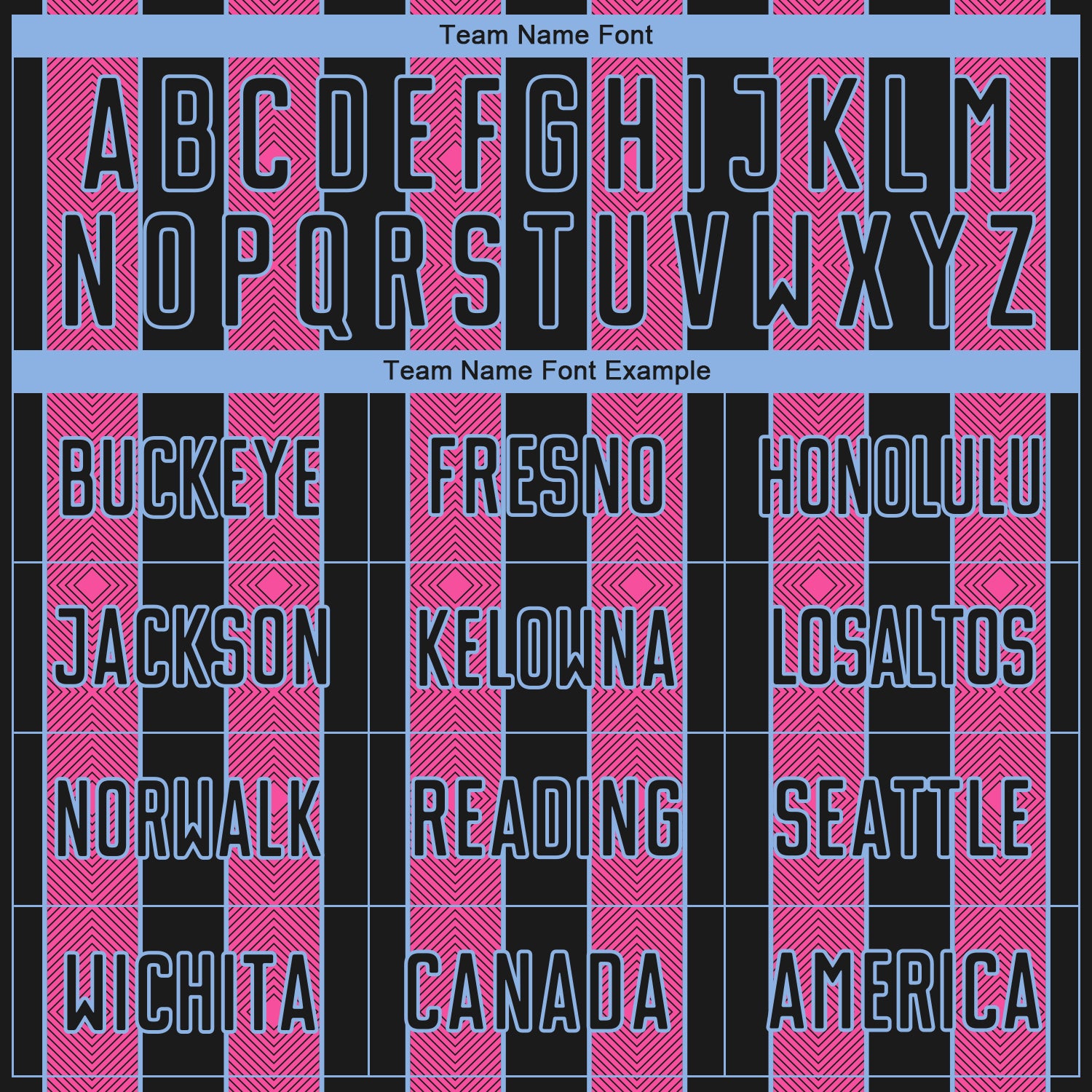 Custom Black Pink-Light Blue Pinstripe Line Sports Sublimation Soccer Uniform Jersey