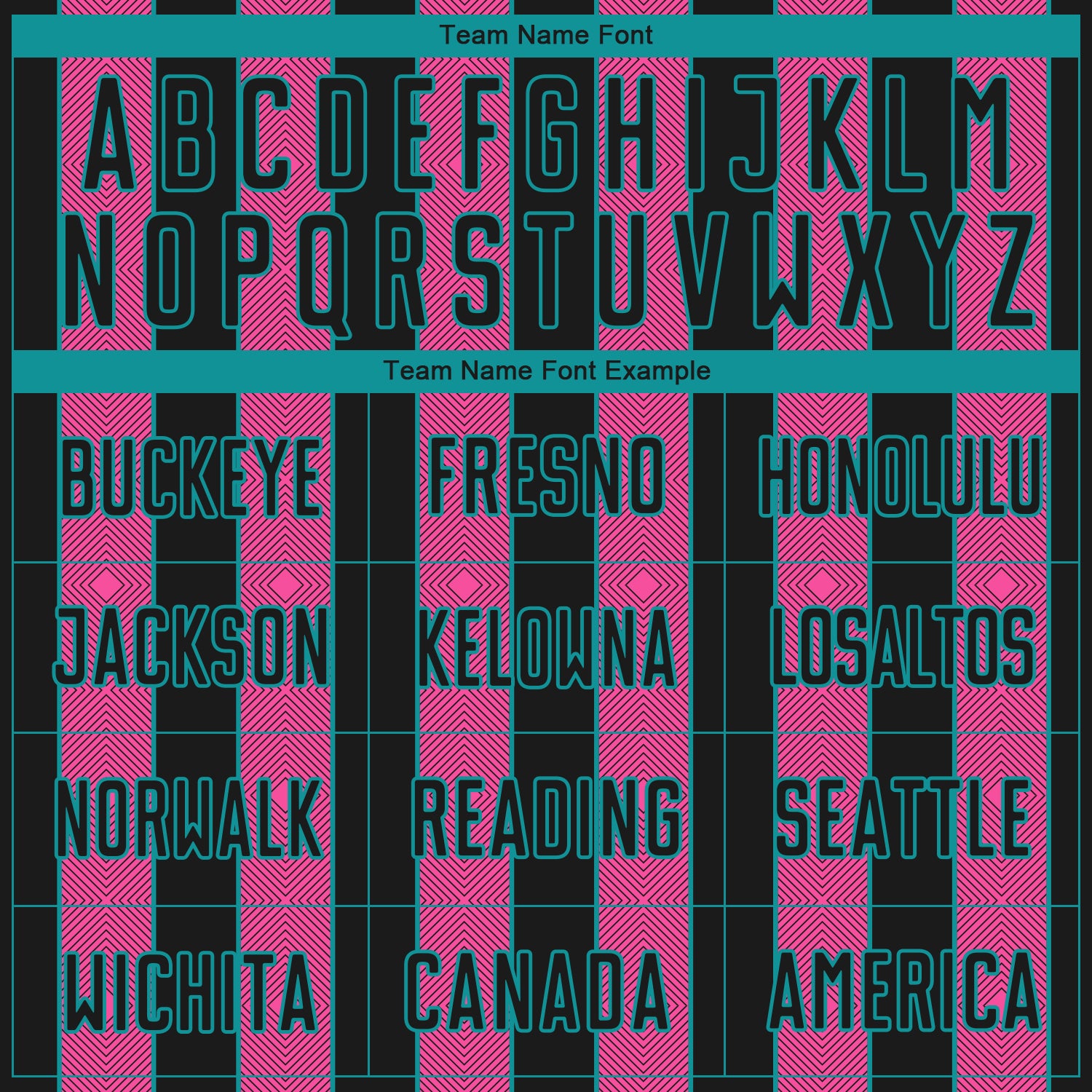 Custom Black Pink-Teal Pinstripe Line Sports Sublimation Soccer Uniform Jersey