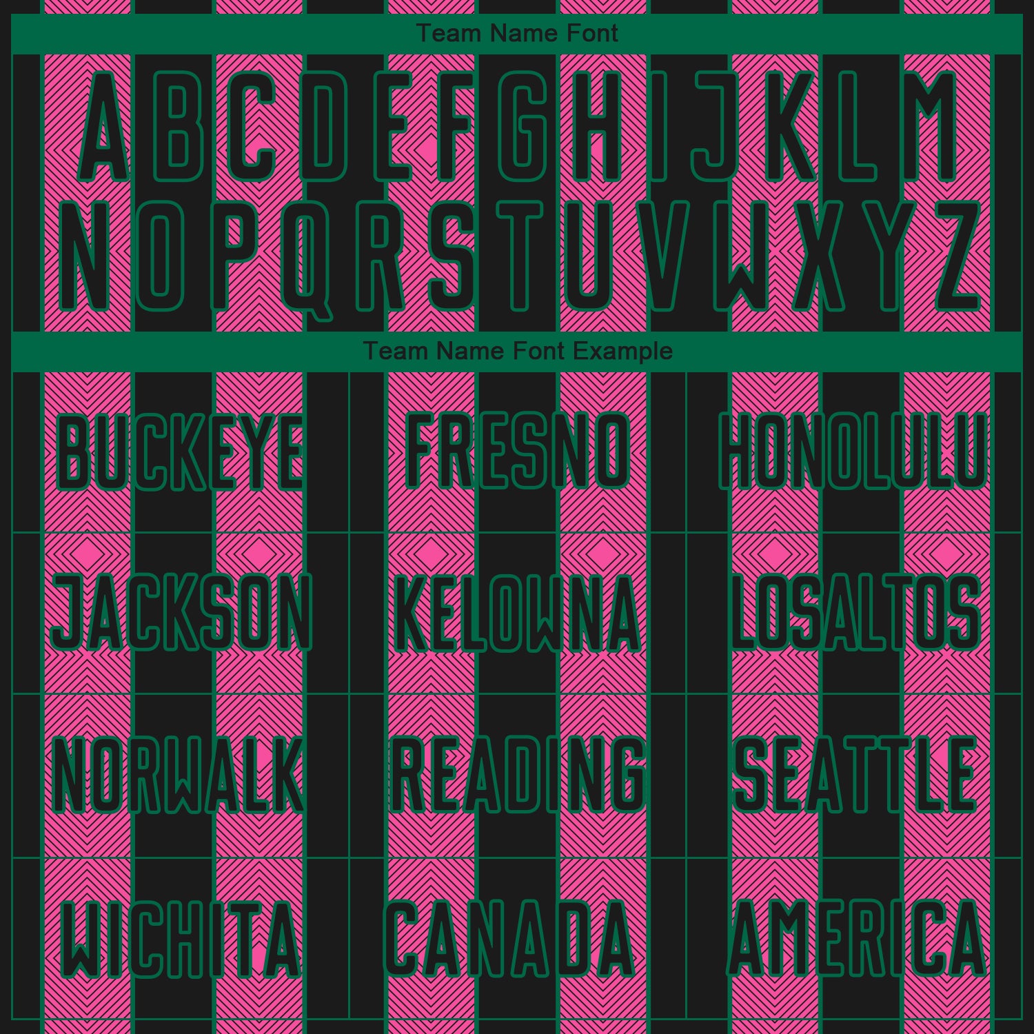 Custom Black Pink-Kelly Green Pinstripe Line Sports Sublimation Soccer Uniform Jersey