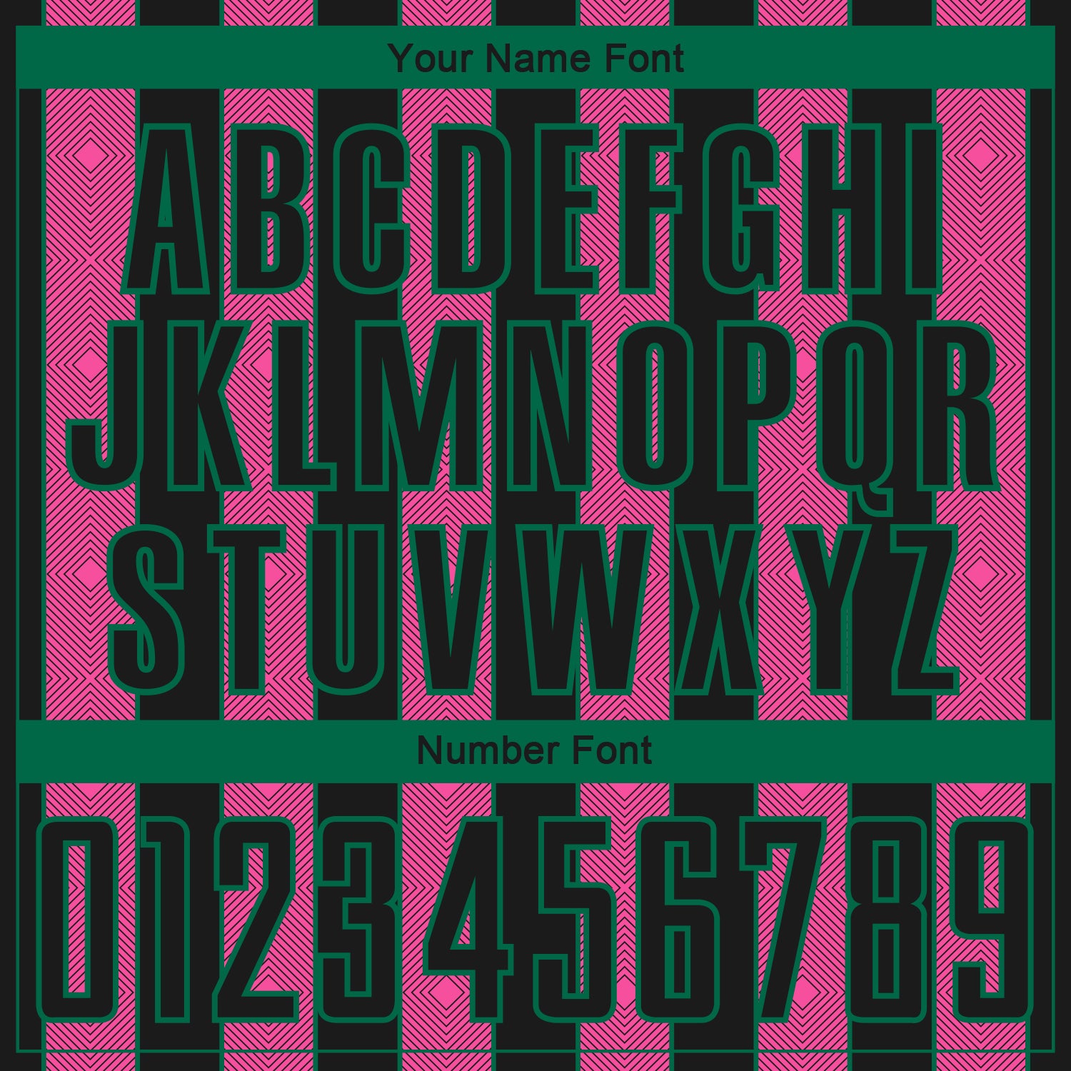 Custom Black Pink-Kelly Green Pinstripe Line Sports Sublimation Soccer Uniform Jersey