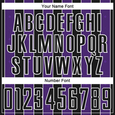 Custom Black Purple-White Pinstripe Line Sports Sublimation Soccer Uniform Jersey