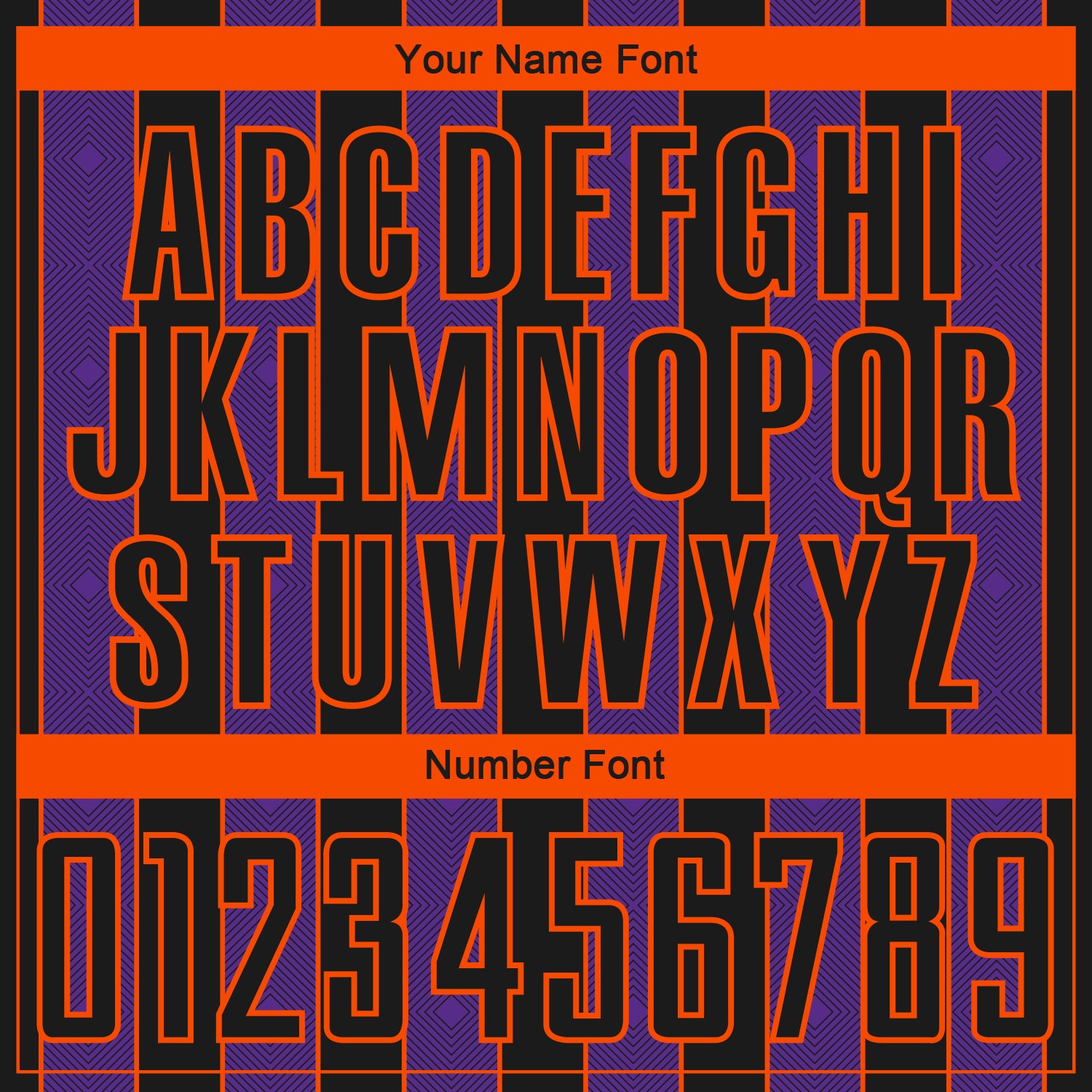 Custom Black Purple-Orange Pinstripe Line Sports Sublimation Soccer Uniform Jersey