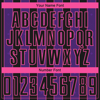 Custom Black Purple-Pink Pinstripe Line Sports Sublimation Soccer Uniform Jersey