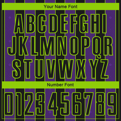 Custom Black Purple-Neon Green Pinstripe Line Sports Sublimation Soccer Uniform Jersey