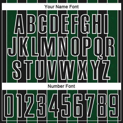 Custom Black Green-White Pinstripe Line Sports Sublimation Soccer Uniform Jersey