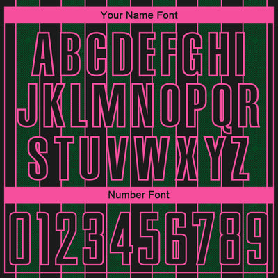 Custom Black Green-Pink Pinstripe Line Sports Sublimation Soccer Uniform Jersey