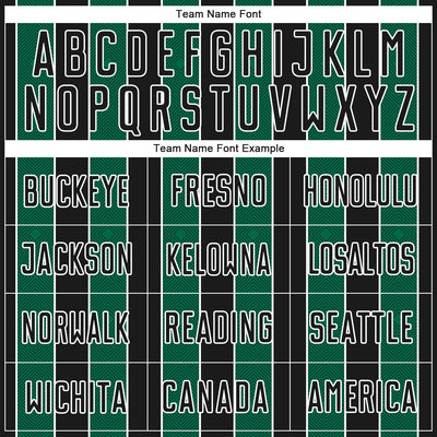 Custom Black Kelly Green-White Pinstripe Line Sports Sublimation Soccer Uniform Jersey