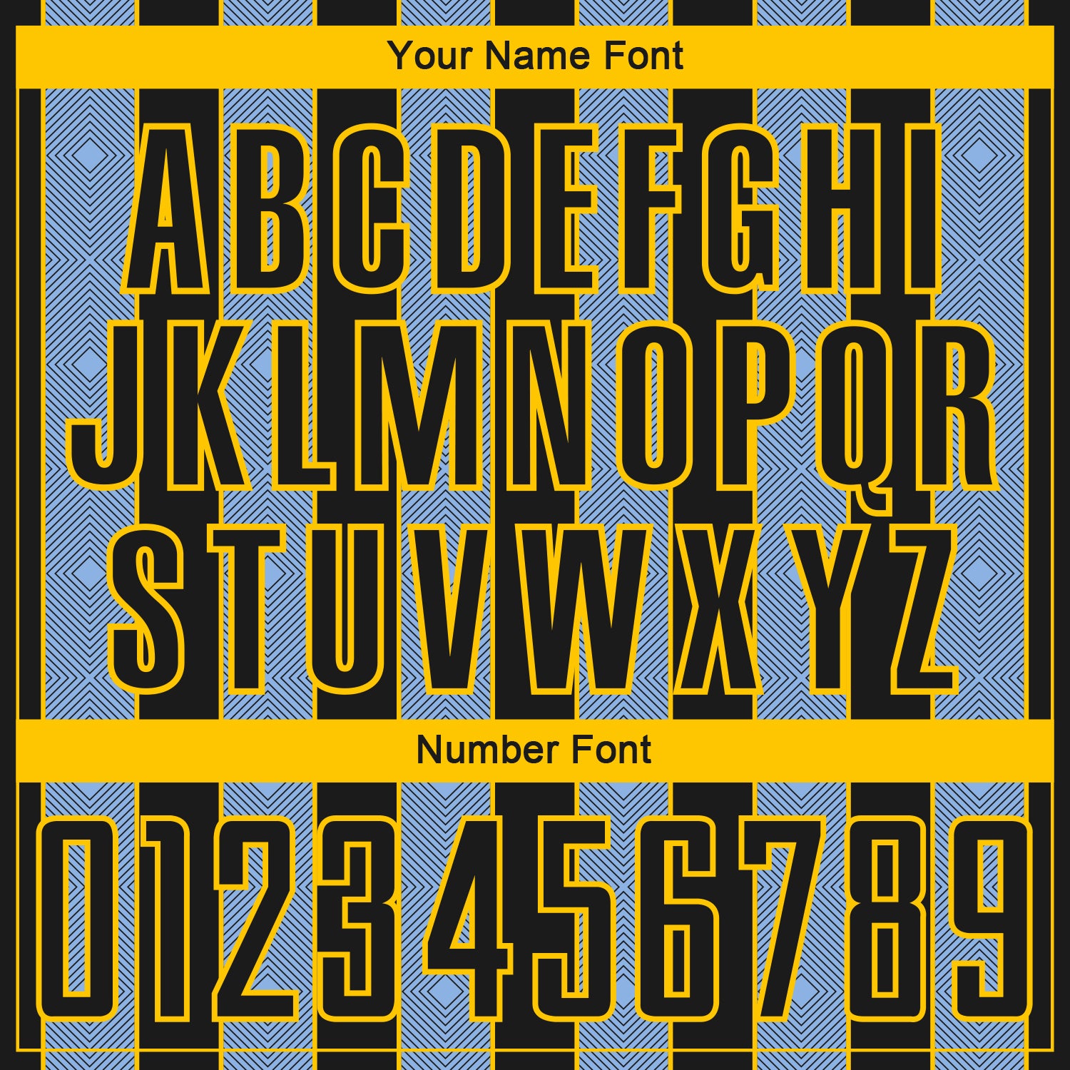 Custom Black Light Blue-Yellow Pinstripe Line Sports Sublimation Soccer Uniform Jersey