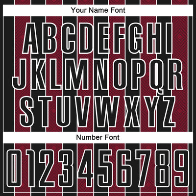 Custom Black Crimson-White Pinstripe Line Sports Sublimation Soccer Uniform Jersey