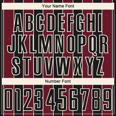 Custom Black Crimson-Cream Pinstripe Line Sports Sublimation Soccer Uniform Jersey