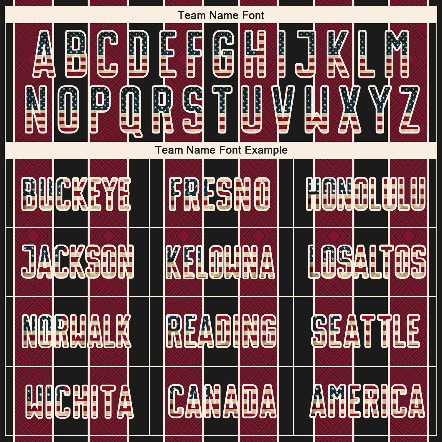 Custom Black Vintage USA Flag Crimson-Cream Pinstripe Line Sports Sublimation Soccer Uniform Jersey