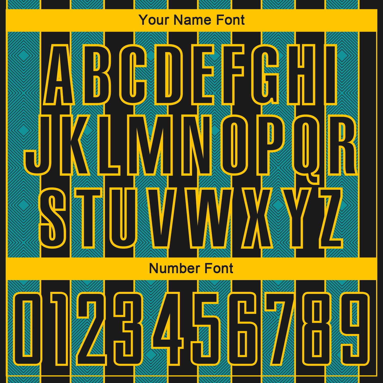 Custom Black Teal-Yellow Pinstripe Line Sports Sublimation Soccer Uniform Jersey