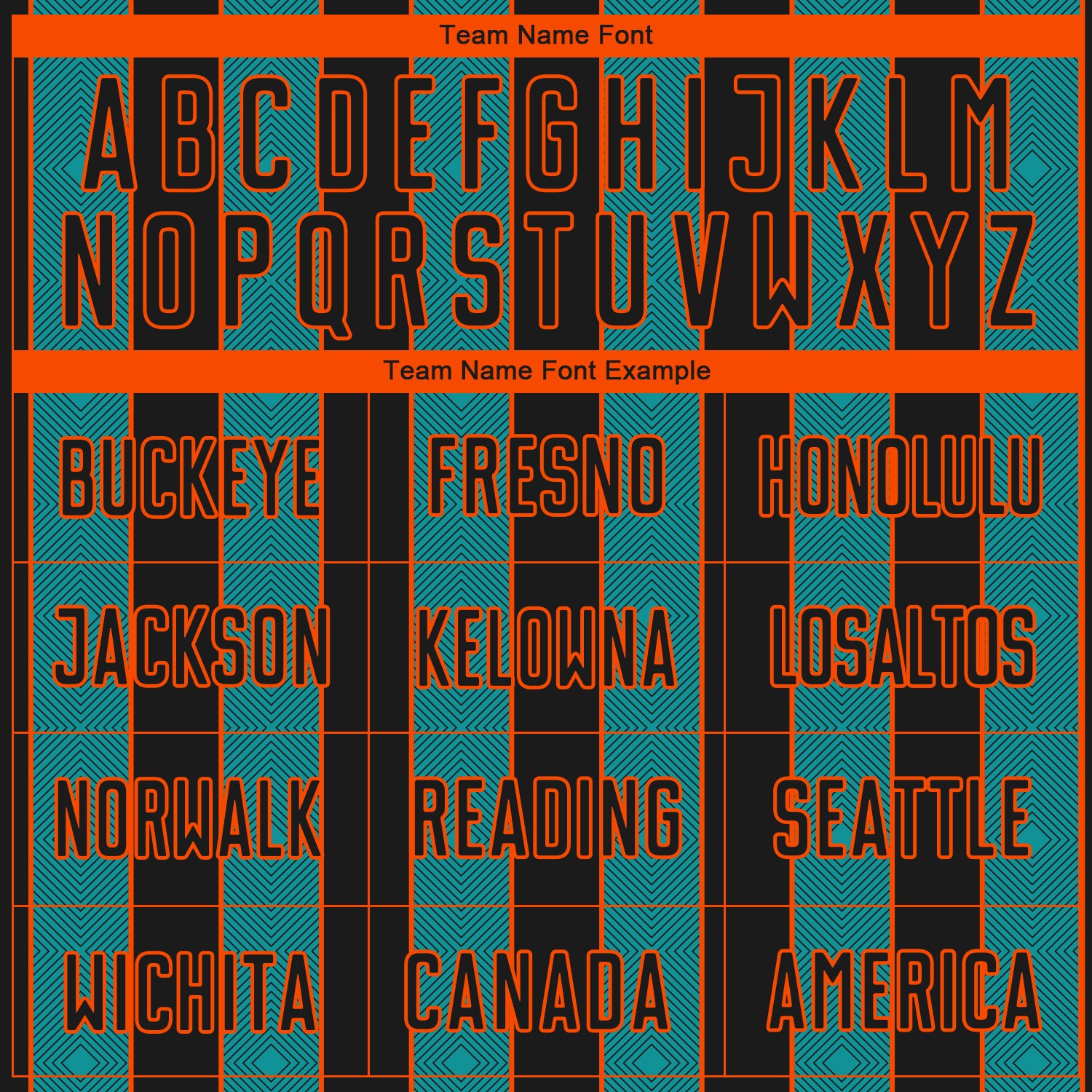 Custom Black Teal-Orange Pinstripe Line Sports Sublimation Soccer Uniform Jersey