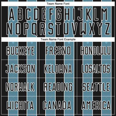 Custom Black Shadow Blue-White Pinstripe Line Sports Sublimation Soccer Uniform Jersey