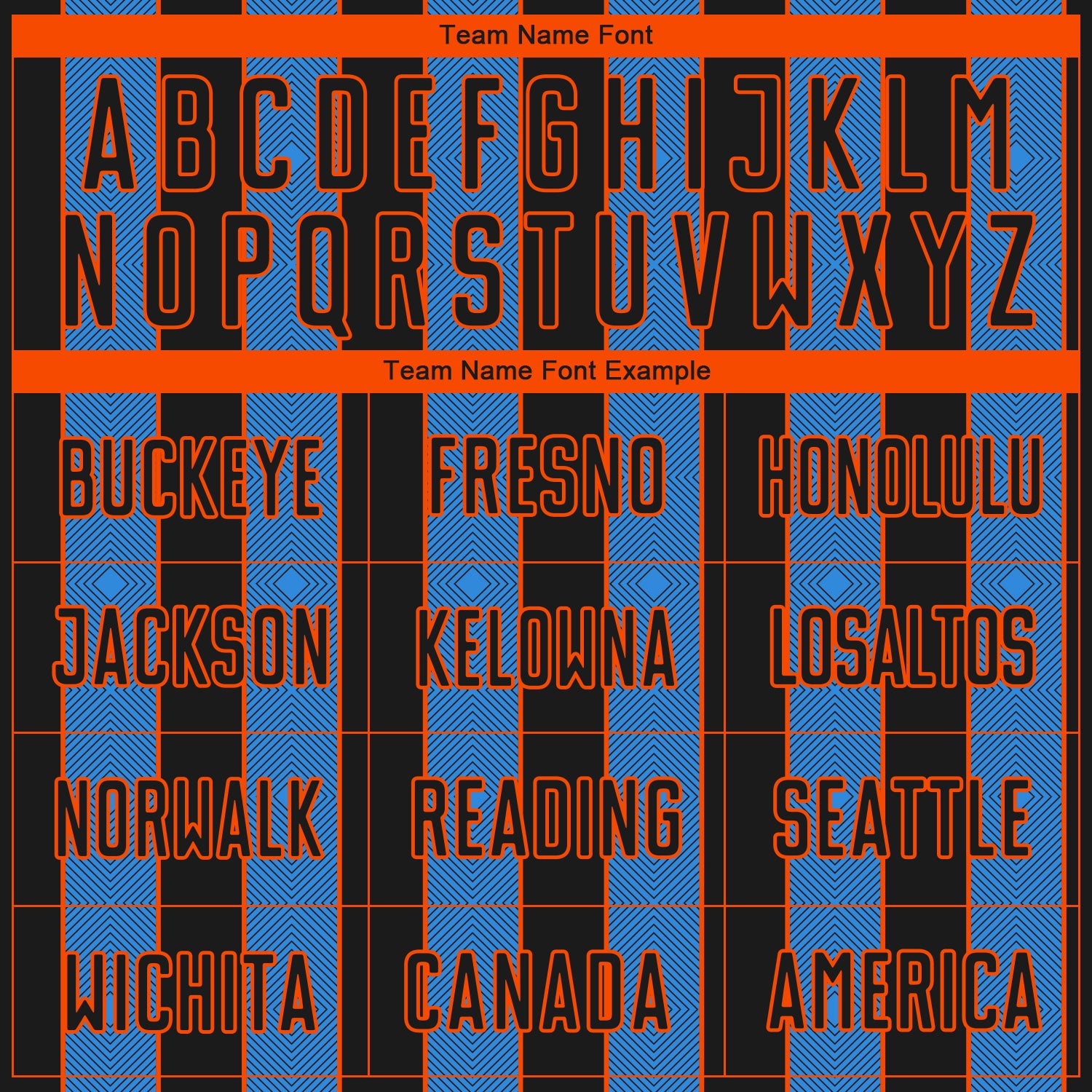 Custom Black Powder Blue-Orange Pinstripe Line Sports Sublimation Soccer Uniform Jersey