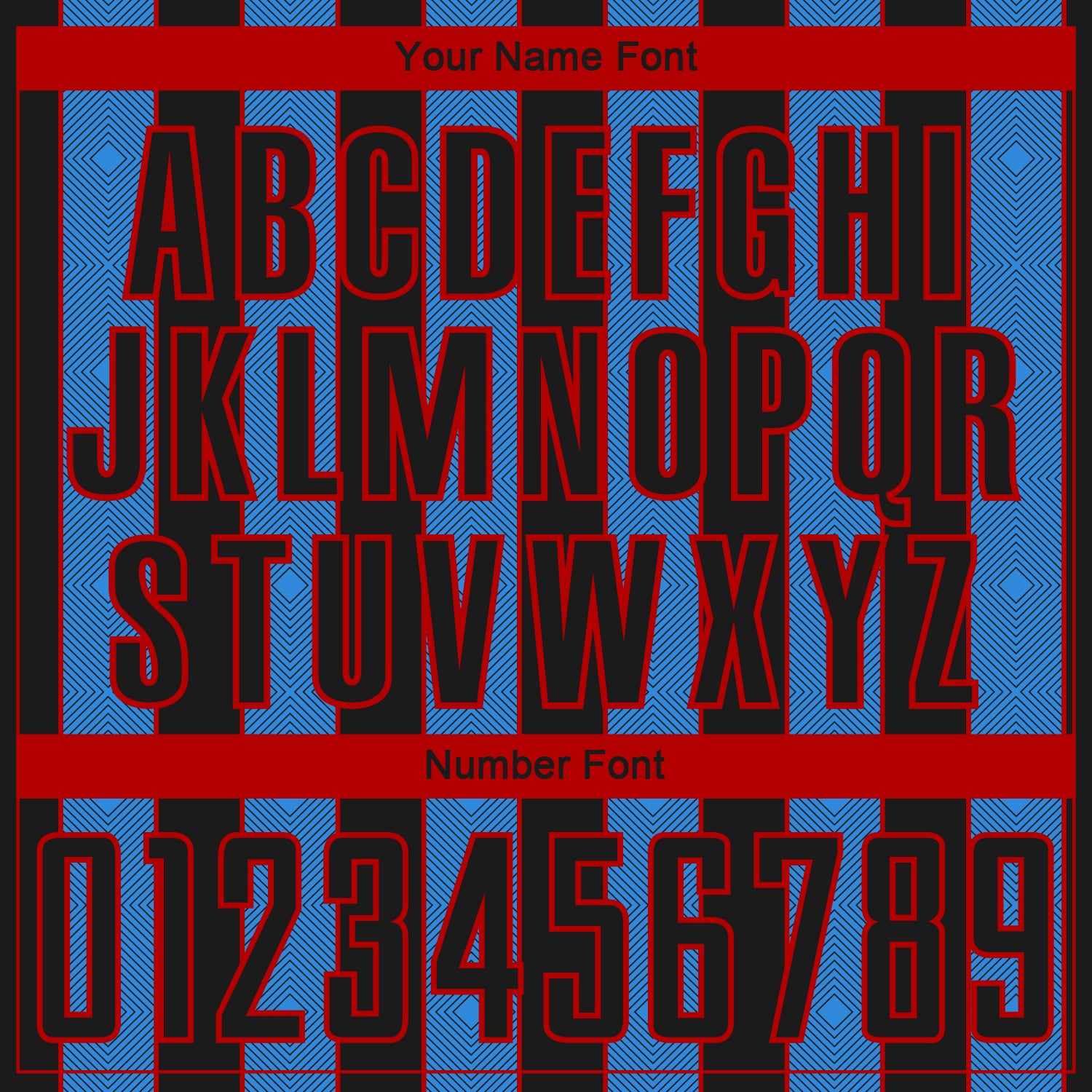 Custom Black Powder Blue-Red Pinstripe Line Sports Sublimation Soccer Uniform Jersey