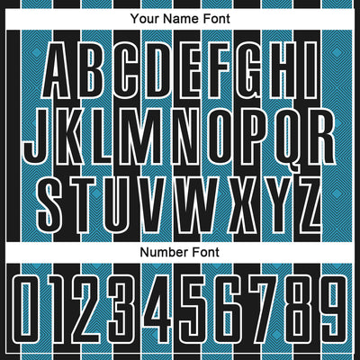 Custom Black Panther Blue-White Pinstripe Line Sports Sublimation Soccer Uniform Jersey