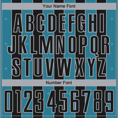 Custom Black Panther Blue-Gray Pinstripe Line Sports Sublimation Soccer Uniform Jersey