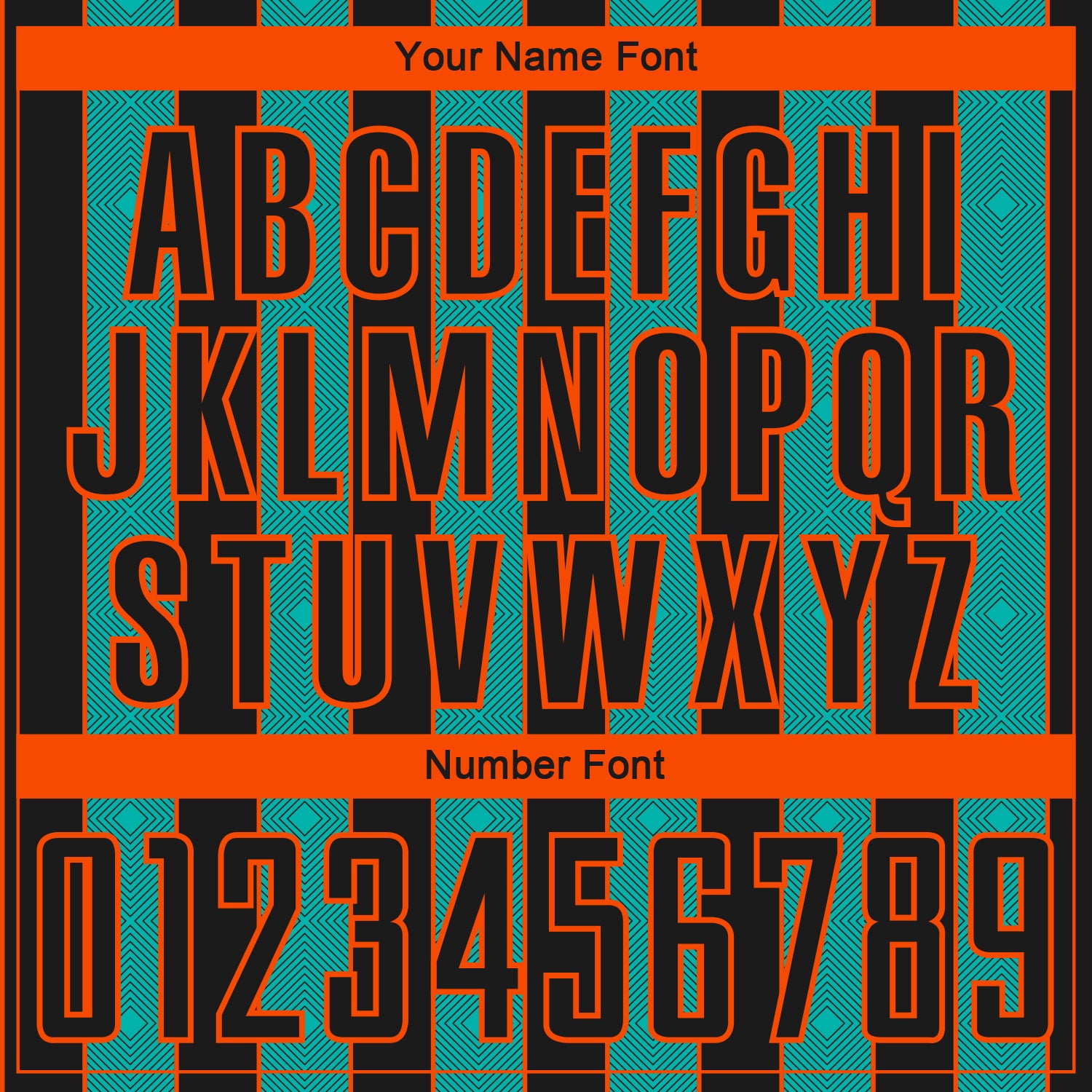 Custom Black Aqua-Orange Pinstripe Line Sports Sublimation Soccer Uniform Jersey