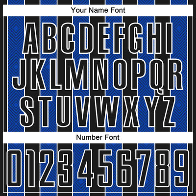 Custom Black Thunder Blue-White Pinstripe Line Sports Sublimation Soccer Uniform Jersey